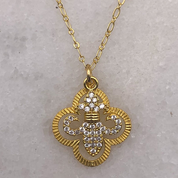 16 Carat Gold Filled Charms and Chain Necklace 43cm Long with 6cm Extension