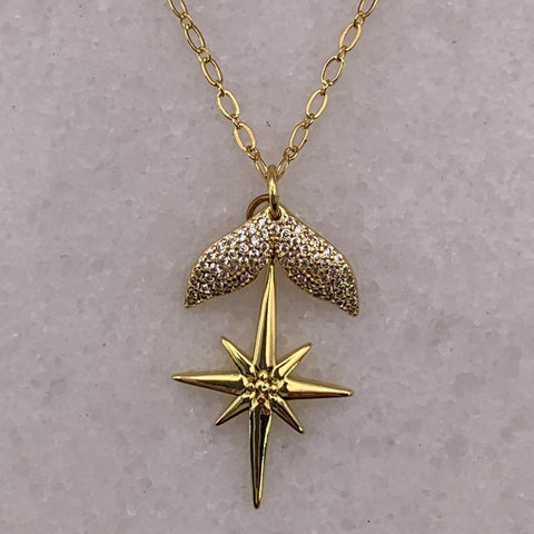 Mermaid | Vintage | Made in Australia | North Star |Charm Necklace
