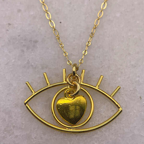 16 Carat Gold Filled Charms and Chain Necklace 43cm Long with 6cm Extension