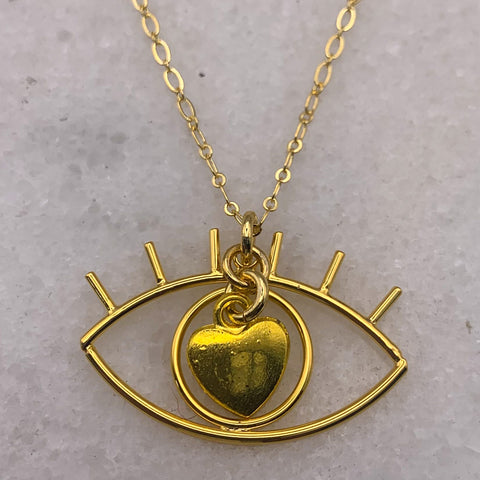 16 Carat Gold Filled Charms and Chain Necklace 43cm Long with 6cm Extension