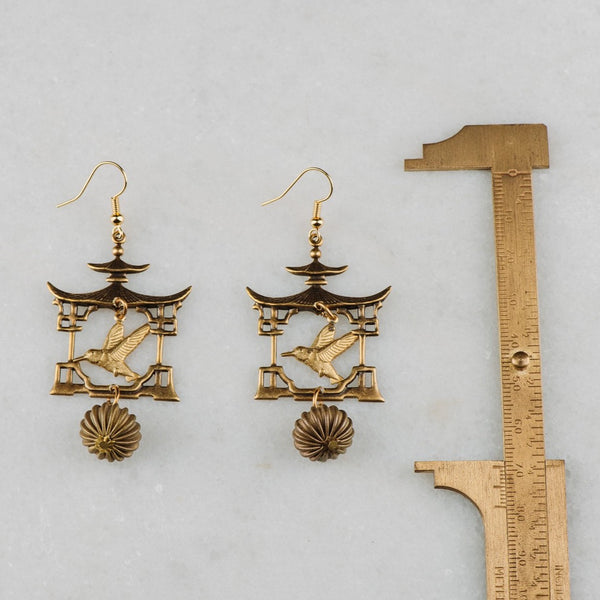 Pagoda Earrings | Vintage hand made Jewellery | Byron Bay | Bohemian Style