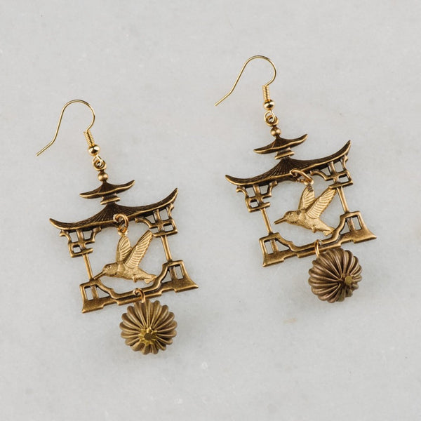 Pagoda Earrings | Vintage hand made Jewellery | Byron Bay | Bohemian Style