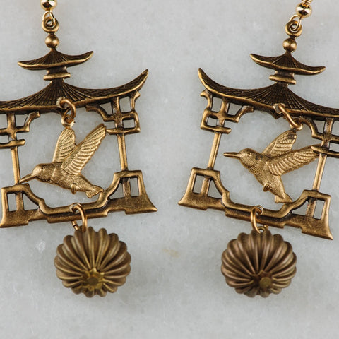 Pagoda Earrings | Vintage hand made Jewellery | Byron Bay | Bohemian Style