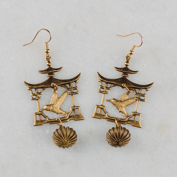 Pagoda Earrings | Vintage hand made Jewellery | Byron Bay | Bohemian Style