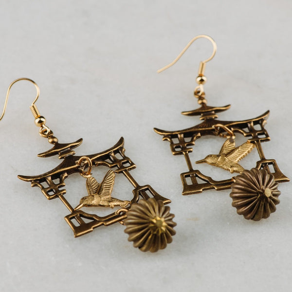 Pagoda Earrings | Vintage hand made Jewellery | Byron Bay | Bohemian Style