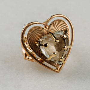 Heart Crystal Ring | Vintage Jewellery | Handmade in Australia | Chic