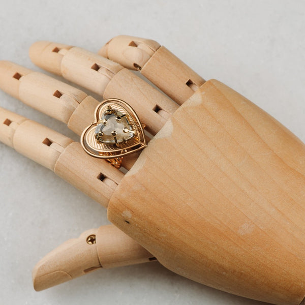 Heart Crystal Ring | Vintage Jewellery | Handmade in Australia | Chic