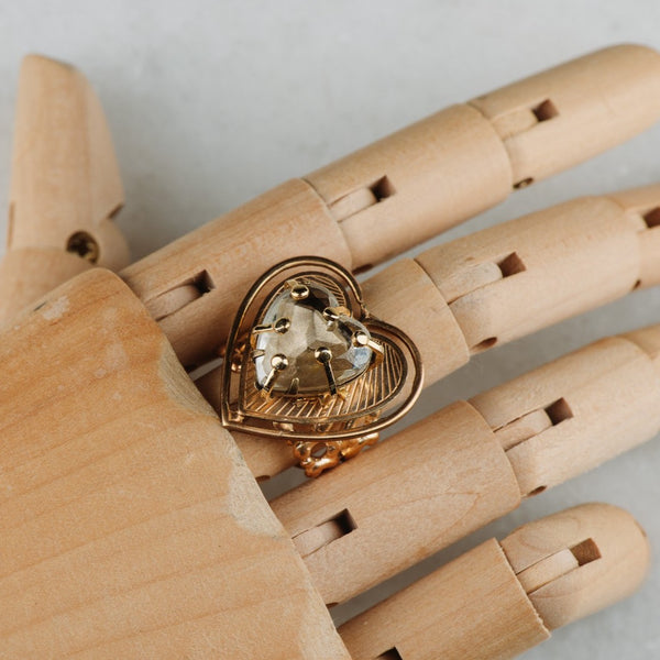 Heart Crystal Ring | Vintage Jewellery | Handmade in Australia | Chic
