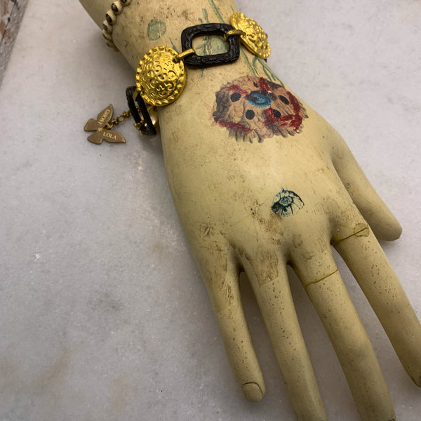 Vintage Victorian Carved Glass | Golden Orb | Handmade Jewellery | Luxurious 