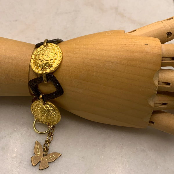 Vintage Victorian Carved Glass | Golden Orb | Handmade Jewellery | Luxurious 