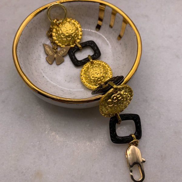 Vintage Victorian Carved Glass | Golden Orb | Handmade Jewellery | Luxurious 