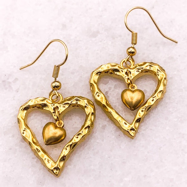 24 Carat Gold Heart | Vintage | Handmade in Australia | Love Jewellery