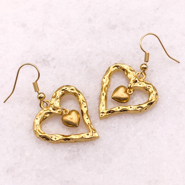 24 Carat Gold Heart | Vintage | Handmade in Australia | Love Jewellery