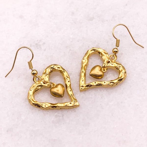 24 Carat Gold Heart | Vintage | Handmade in Australia | Love Jewellery