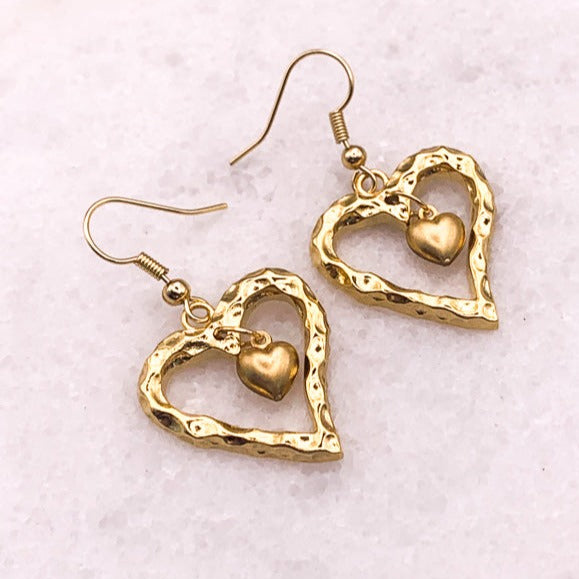 24 Carat Gold Heart | Vintage | Handmade in Australia | Love Jewellery