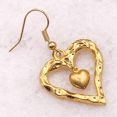 24 Carat Gold Heart | Vintage | Handmade in Australia | Love Jewellery