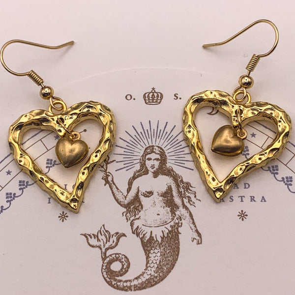 24 Carat Gold Heart | Vintage | Handmade in Australia | Love Jewellery