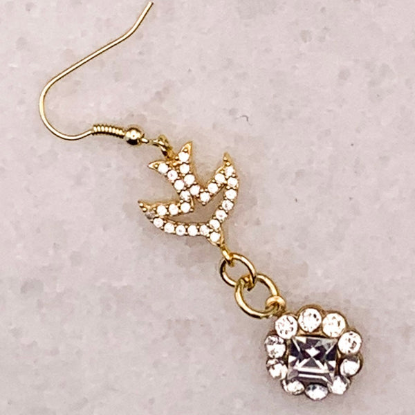 Vintage Style | Crystal Earrings | Handmade in Australia | Bird Jewelry