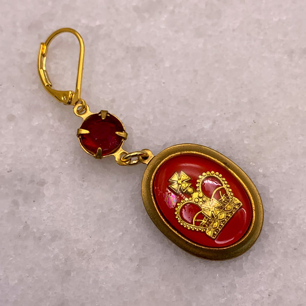 Regal Jewellery | Vintage Style | Handmade in Australia | Crown Earrings