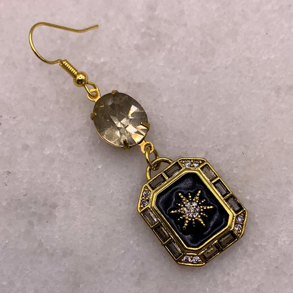 Enamel Diamante Jewellery | Vintage Earrings | Handmade in Australia | Crystal