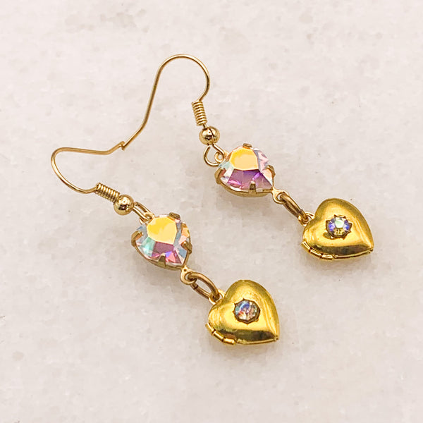 Heart Earrings | Vintage Jewellery | Handmade in Australia | Metal Worker