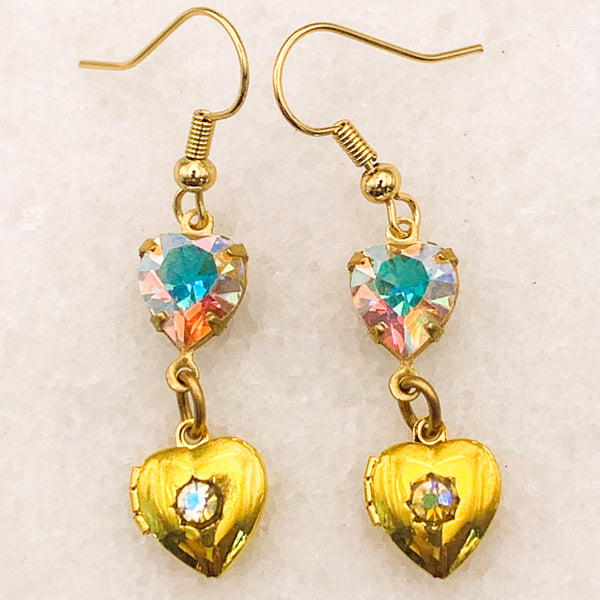 Heart Earrings | Vintage Jewellery | Handmade in Australia | Metal Worker