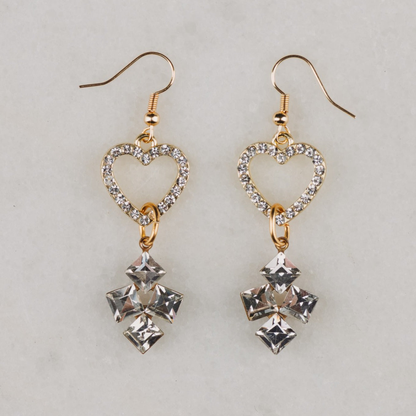 Vintage Jewellery - Handmade - Joyful Earrings - Diamond Crystal Earrings
