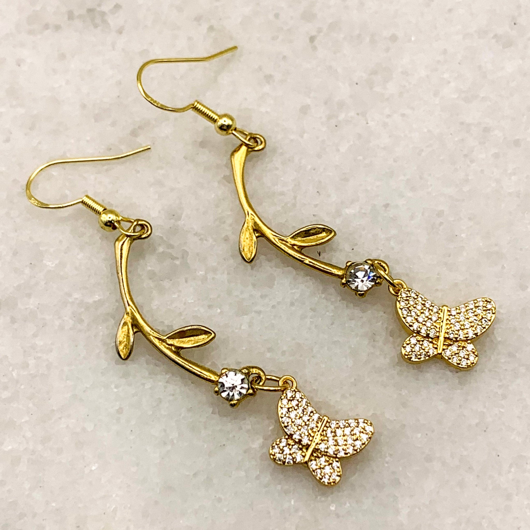 Butterfly Earring | Handmade in Australia | Vintage | Flower Earrings