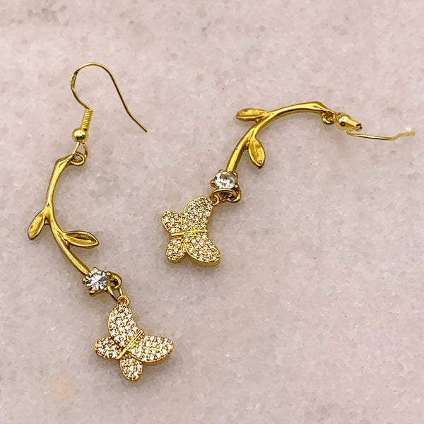 Butterfly Earring | Handmade in Australia | Vintage | Flower Earrings