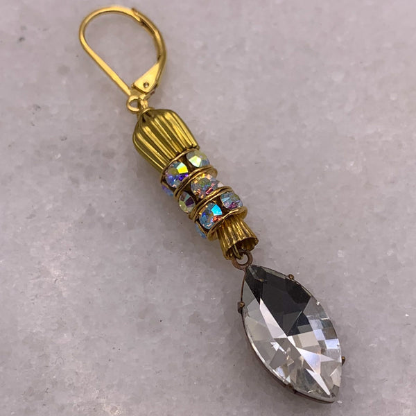 Baroque Marquise Cut Crystal | Handmade in Australia | Swarovski Crystals | Lovers Gold Earrings