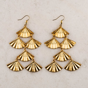Fan earrings | Party Earrings | Festival Wear | Bohemian Luxe Design