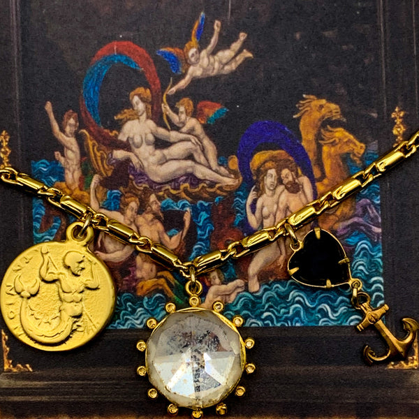 French Vintage Crystal | Oceanic | French Jet | Handmade in Australia