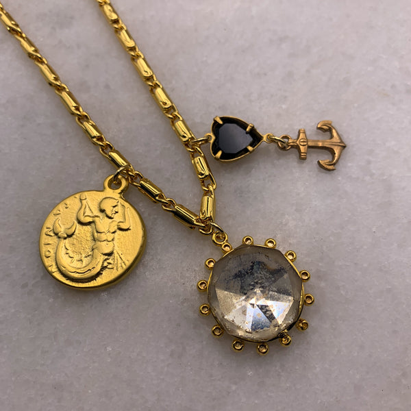 French Vintage Crystal | Oceanic | French Jet | Handmade in Australia