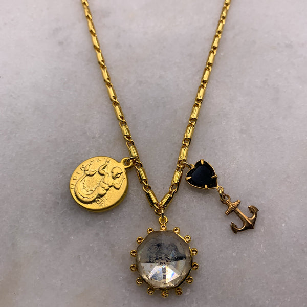 French Vintage Crystal | Oceanic | French Jet | Handmade in Australia