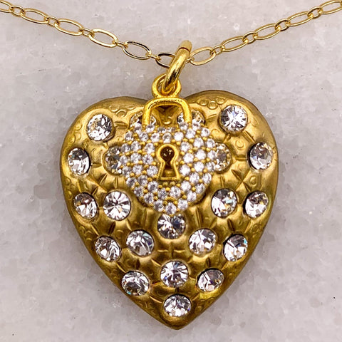 Heart Charm | Handmade in Australia | Vintage Style | Gold Filled
